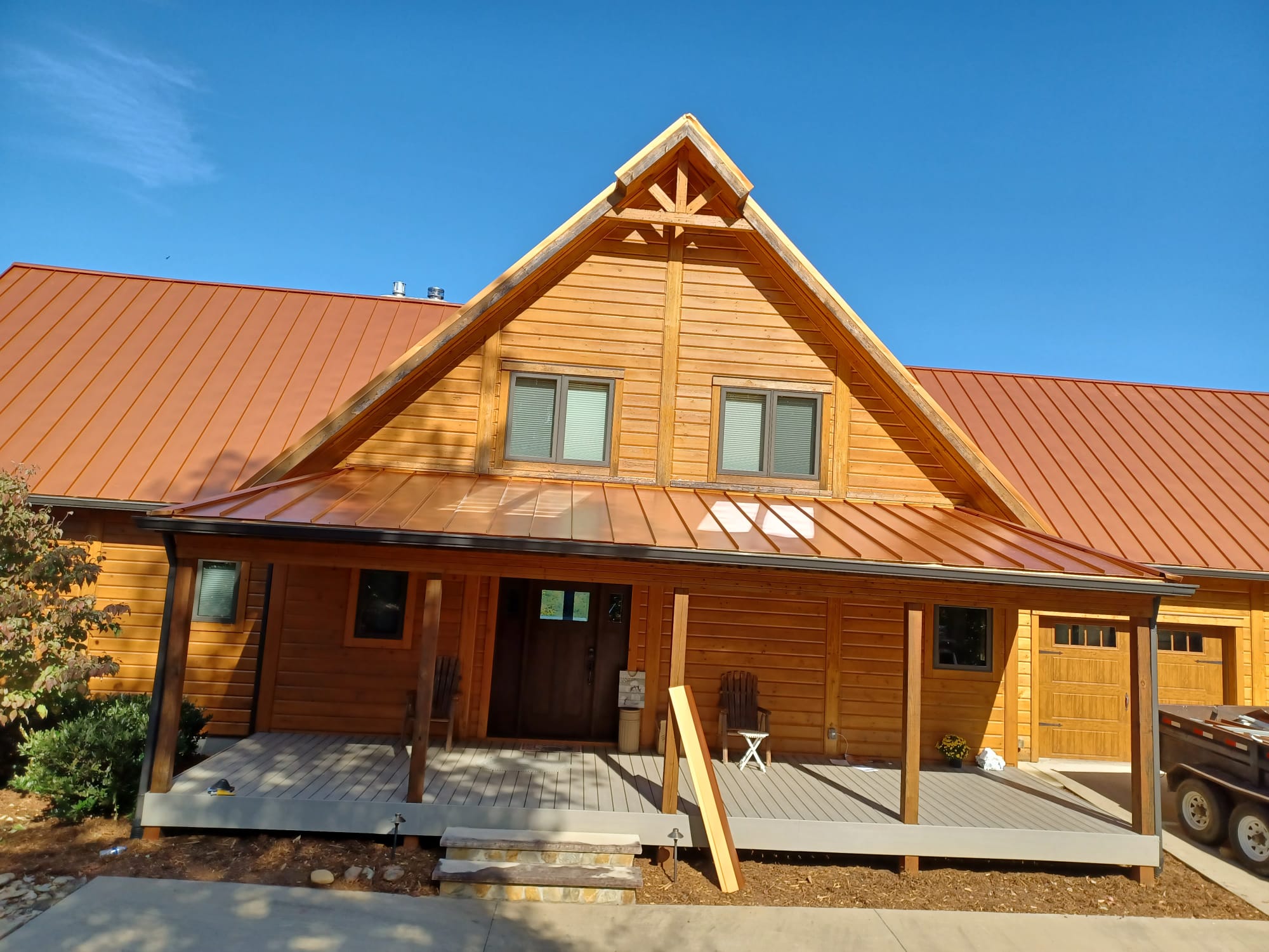 Stunning Metal Roof Installation on a Beautiful Log Home